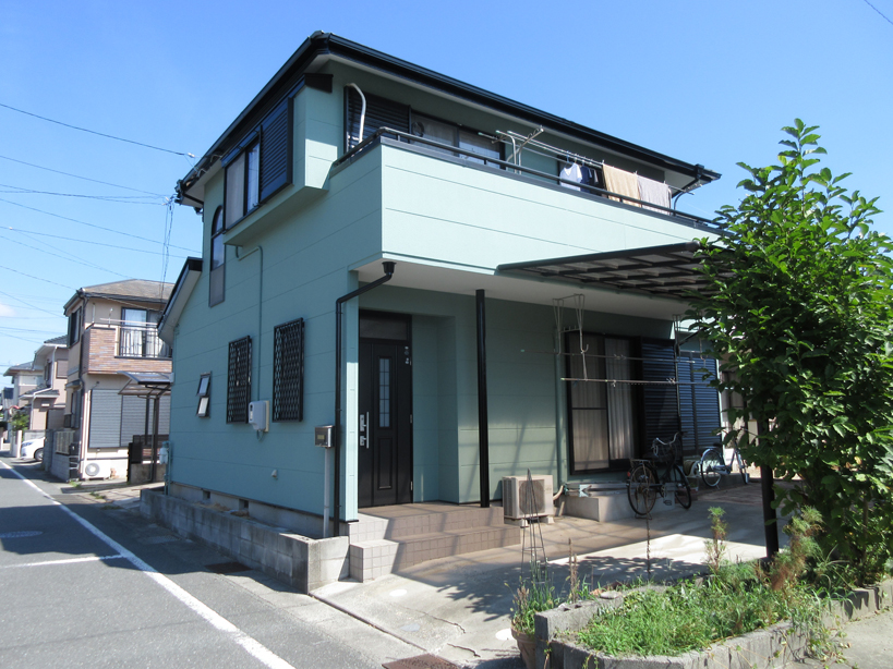 豊川市桜町 屋根・外壁塗装！ガイナでグリーン系にイメージチェンジ