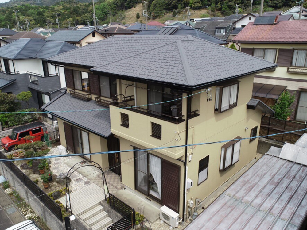 豊川市長沢町での屋根・外壁塗装工事 K様邸