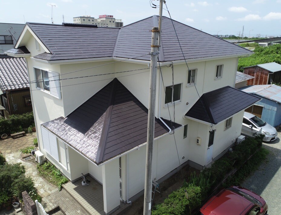 豊川市小坂井町での屋根・外壁塗装工事 F様邸
