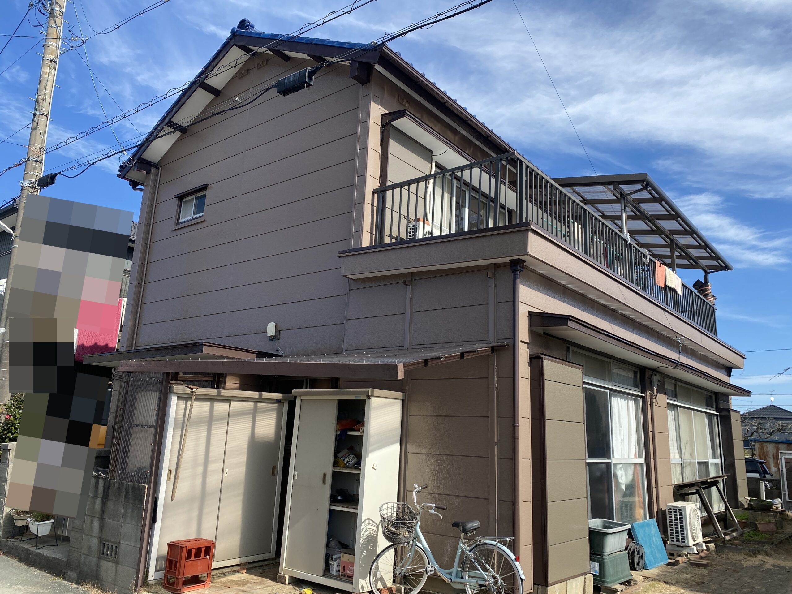 豊川市伊奈町 落ち着いた茶系外壁にイメージ一新🤩無機塗料で安心ながもち