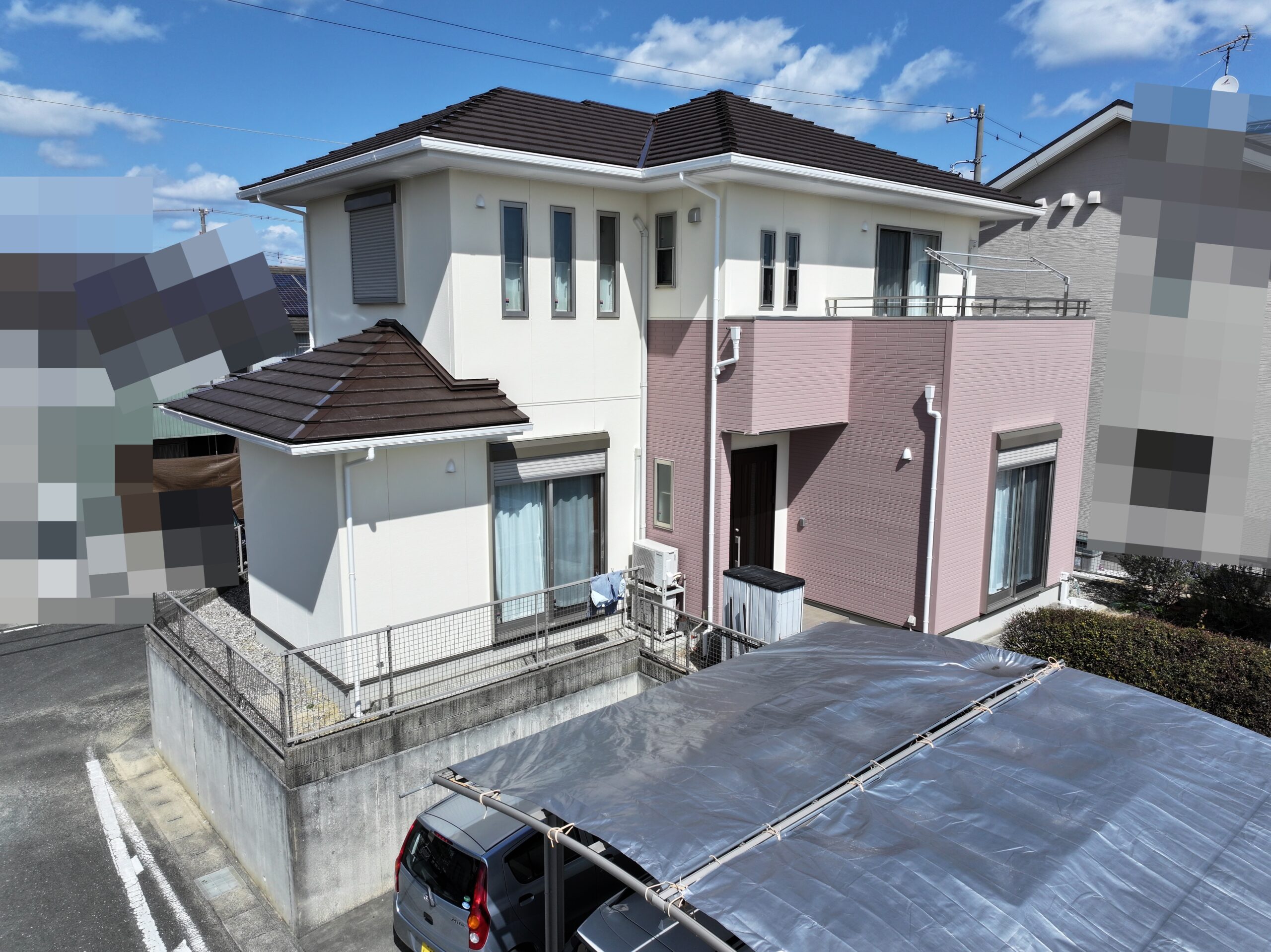 豊橋市若松町 富士ハウスの塗替え施工事例■断熱ガイナでしっかりきっちり