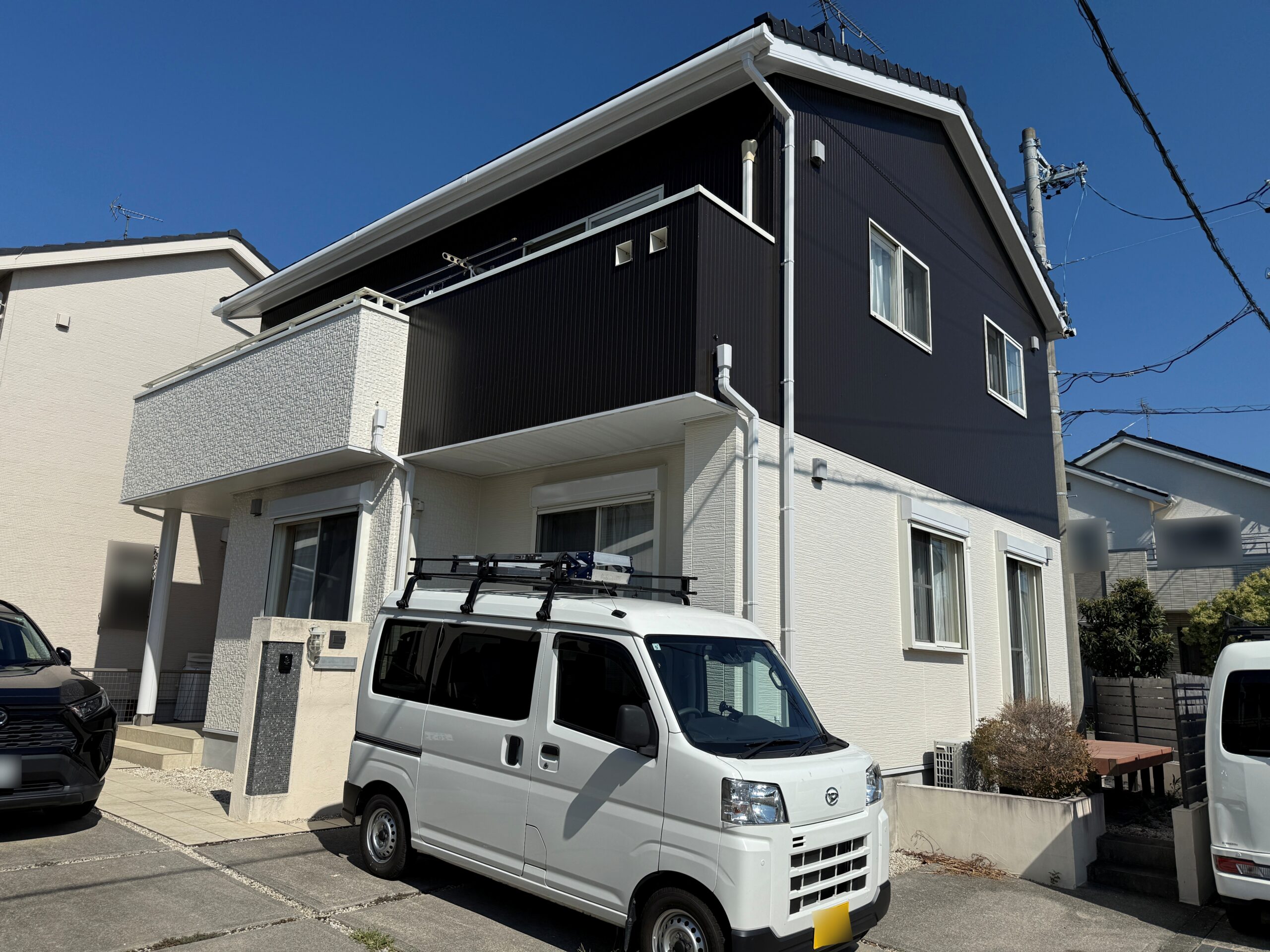 豊川市三蔵子町での外壁塗装工事H様