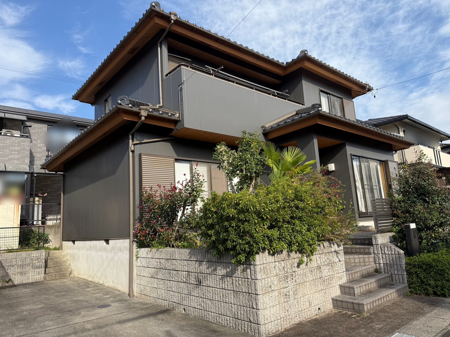 豊川市長沢町での外壁塗装工事I様