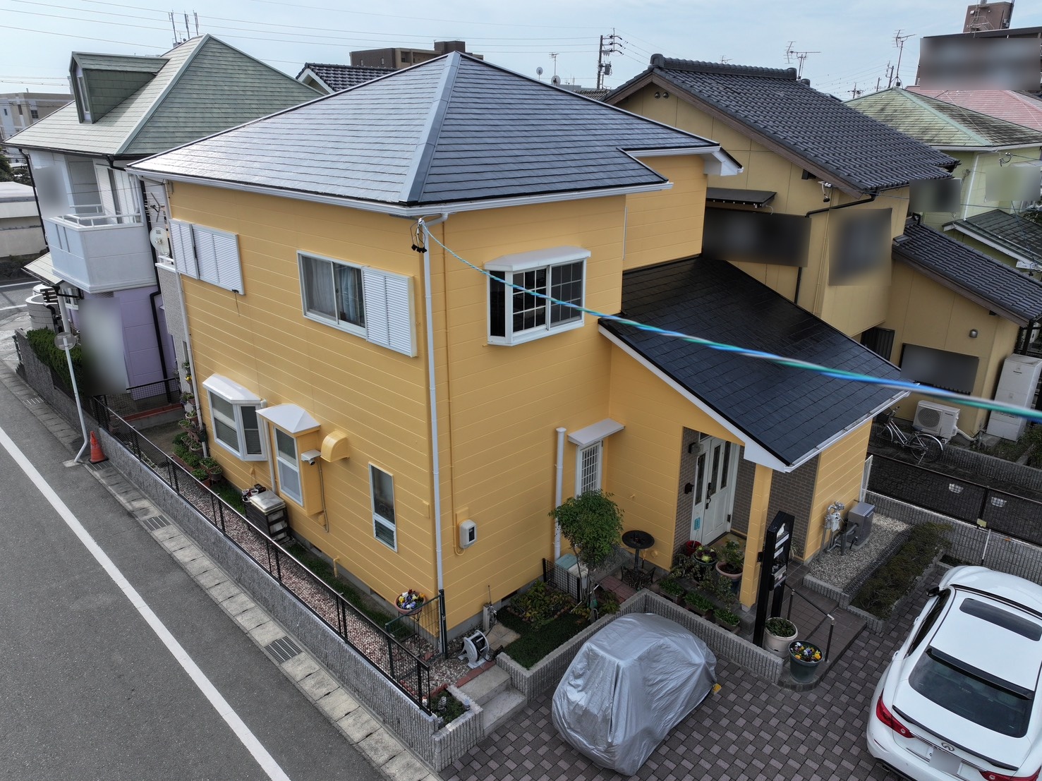 【豊橋市小向町】屋根・外壁塗装事例｜明るいイエローで印象アップ