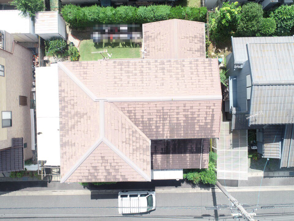 豊川市赤坂台 劣化したスレート屋根を横暖ルーフでカバー工事しました