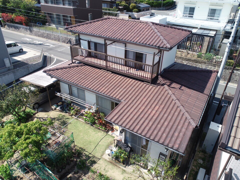 豊川市赤坂台 築３５年のナショナル住宅！高純度シリコン塗料で塗替えました