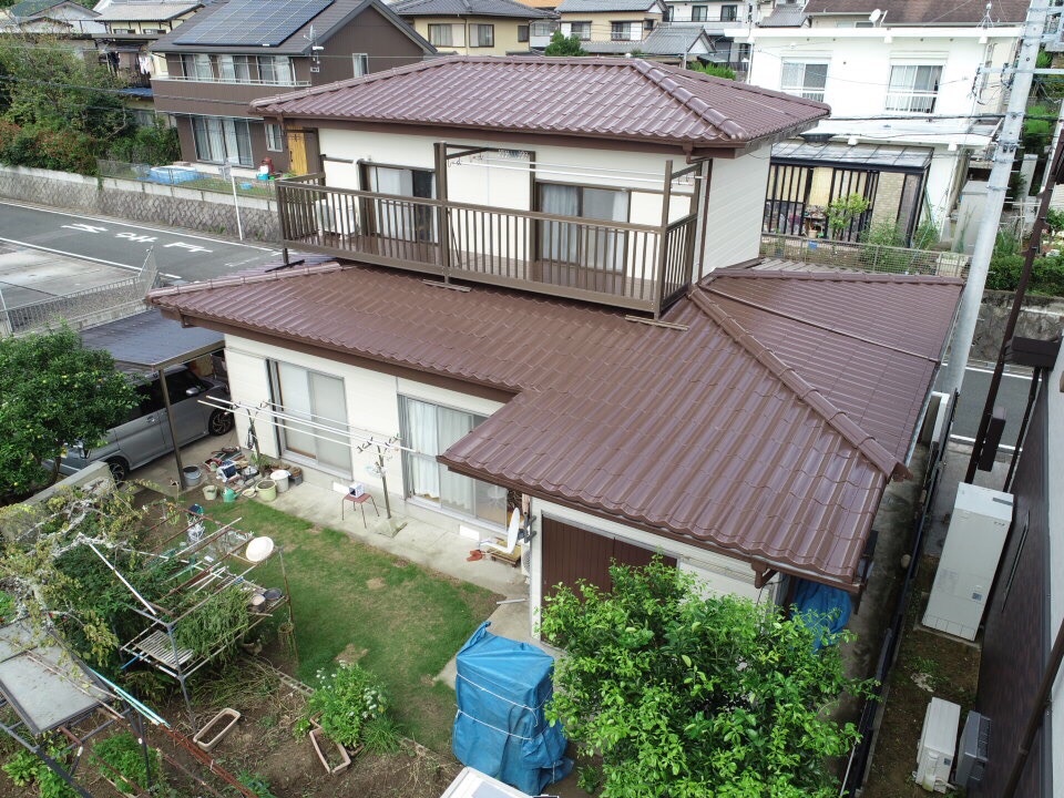 豊川市赤坂台での屋根・外壁塗装工事 K様邸