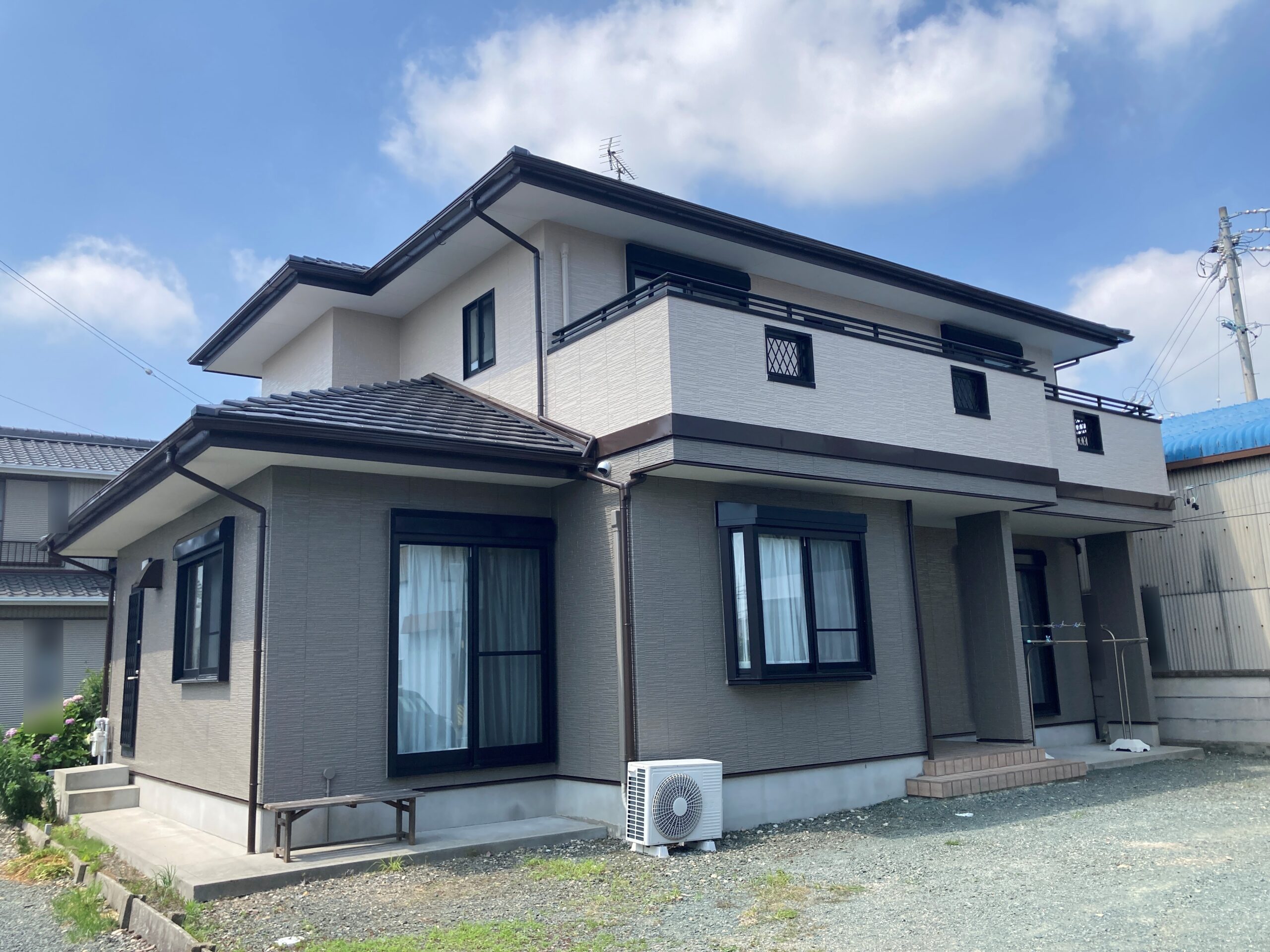 豊川市下野川町での外壁塗装工事K様