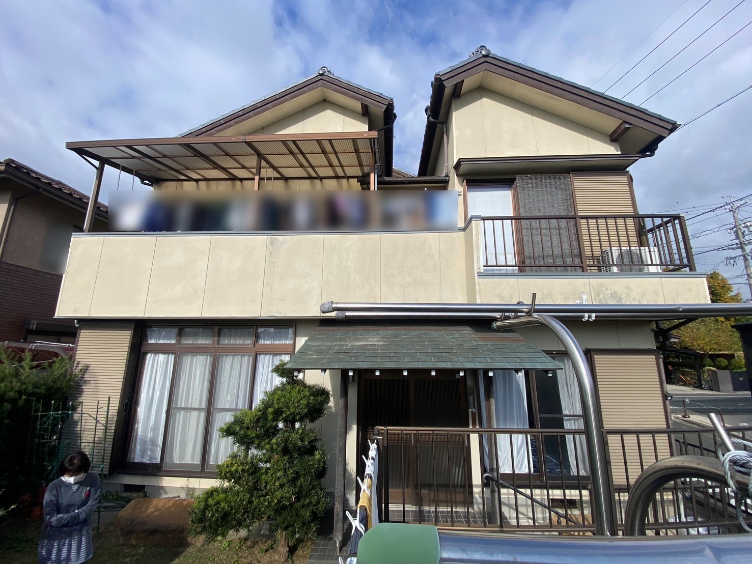 豊川市下長山町　外壁塗替え事例【ホワイト系】