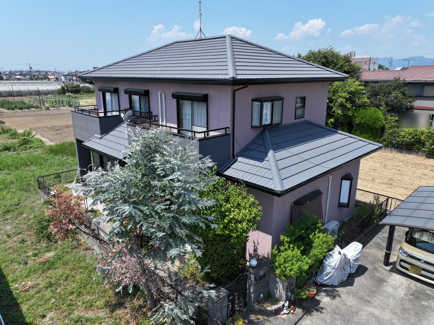 豊川市小坂井町での屋根・外壁塗装工事M様