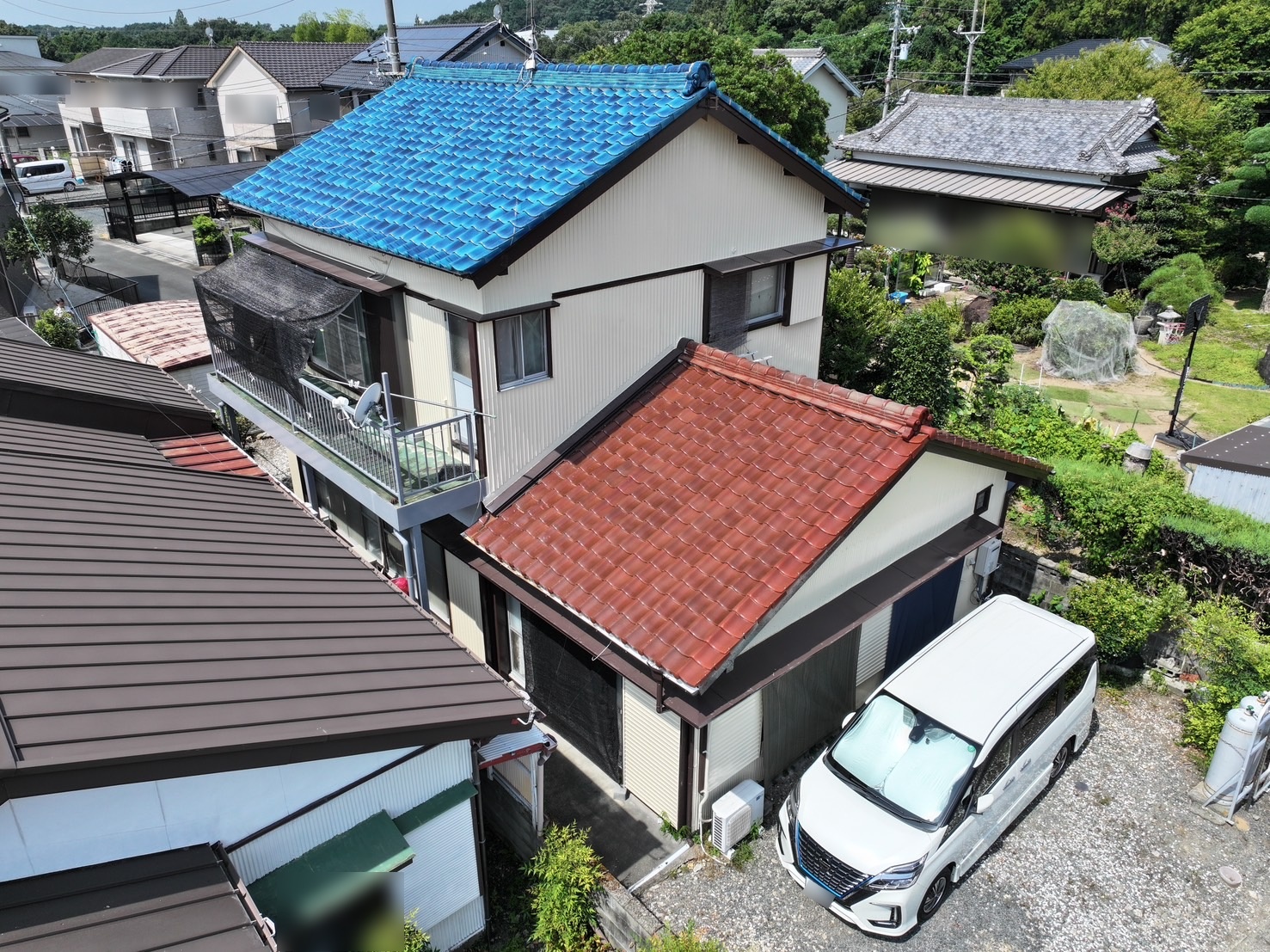 豊川市上長山町　屋根・外壁塗替え事例【ホワイト系】