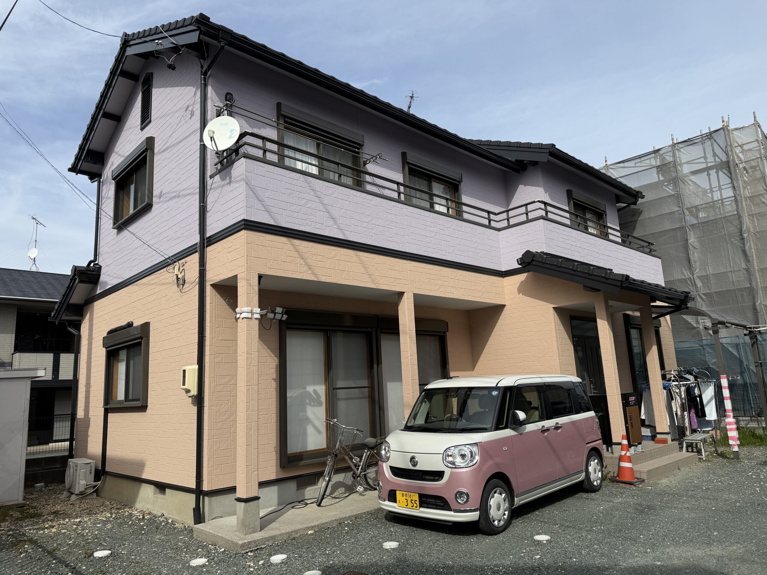 豊川市伊奈町での外壁塗装工事T様