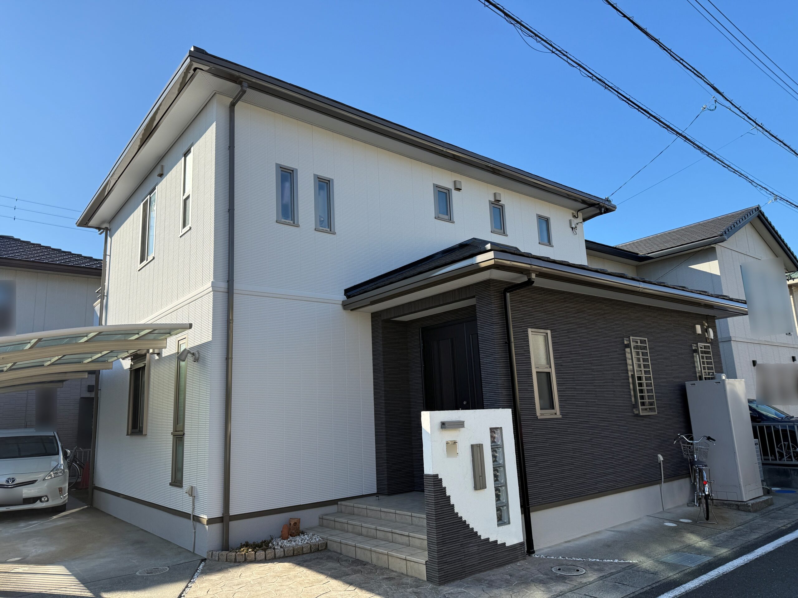 豊川市伊奈町での外壁塗装工事S様