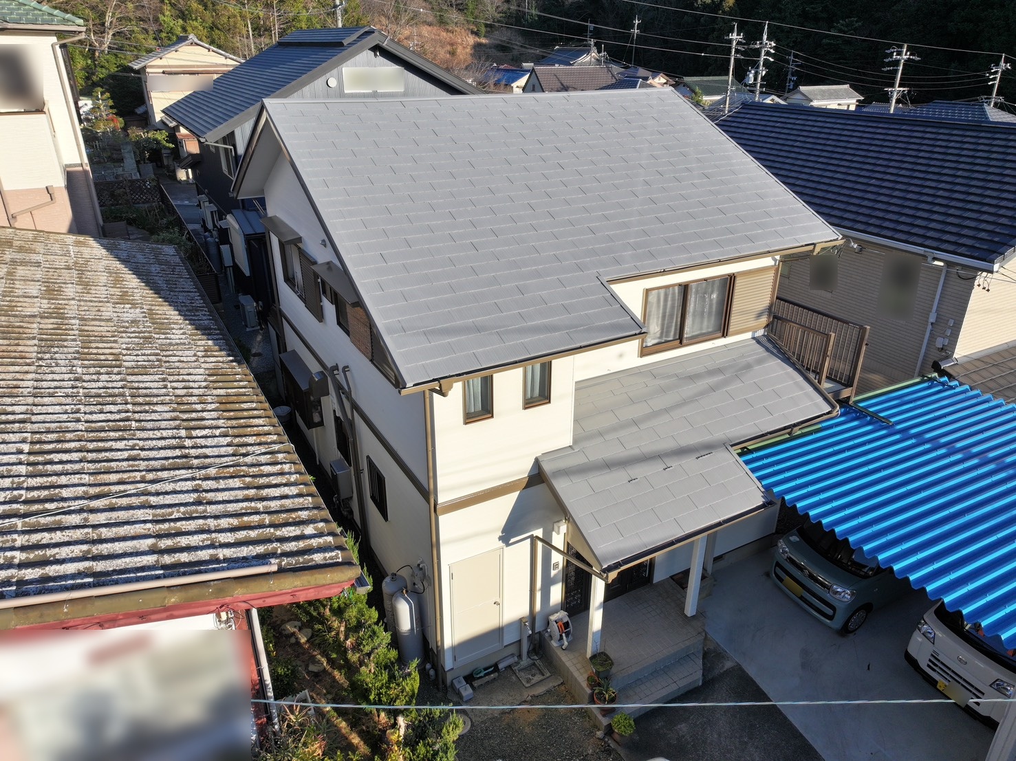 【豊川市御油町】外壁とガレージを同時に一新｜ガイナ塗装で清潔感アップ