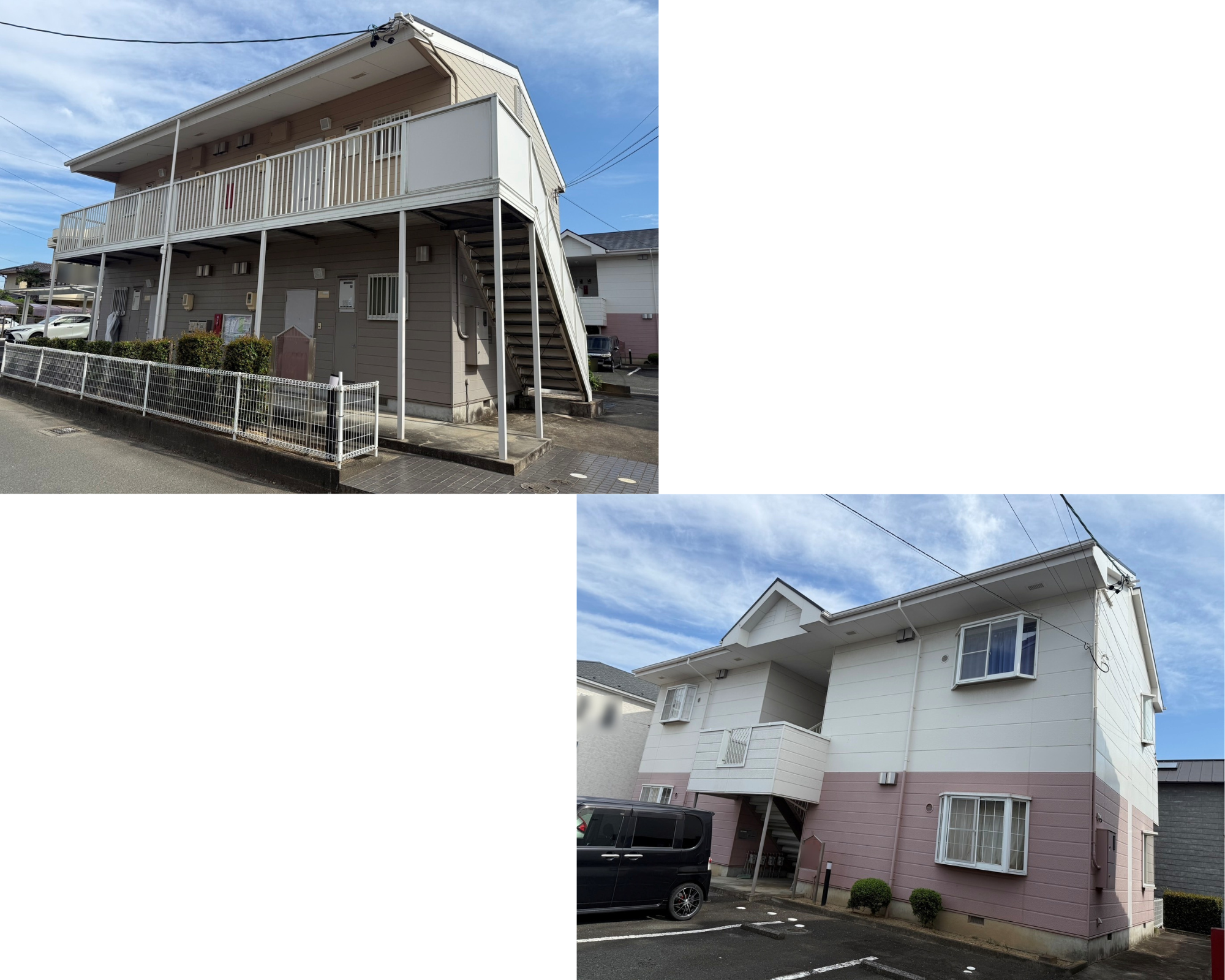 【豊川市美園】ハイツ佐脇原 屋根・外壁塗装工事｜色分けで印象一新＋付帯・区画線までトータル改修