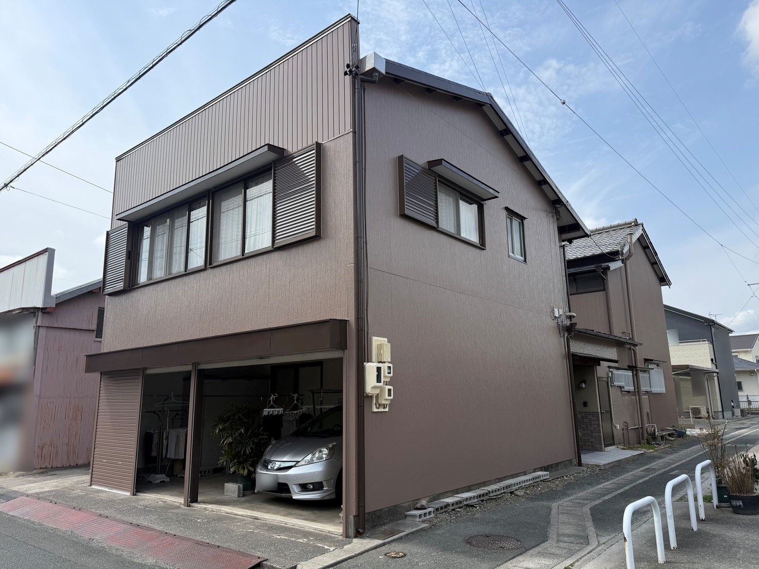 【豊川市牛久保町 屋根・外壁塗装】無機塗料で長持ち！ブラウン系で落ち着いた仕上がりに